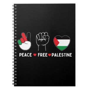 vrede liefde voor palestina-vrijheid voor palestij notitieboek