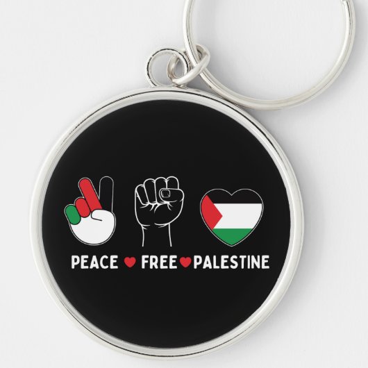 vrede liefde voor palestina-vrijheid voor palestij sleutelhanger (Voorkant)