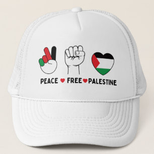 vrede liefde voor palestina-vrijheid voor palestij trucker pet