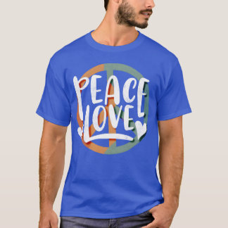 Vrede Liefde Vrede retro T-shirt