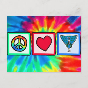 Vrede, liefde, vrede, vrede briefkaart