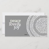 Vrede Liefde Vreugde - 2 Foto - Grijze Stippen Feestdagenkaart (Achterkant)