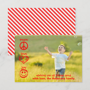 Vrede, Liefde, Vreugde - 3x5 kerstkaart Kaart