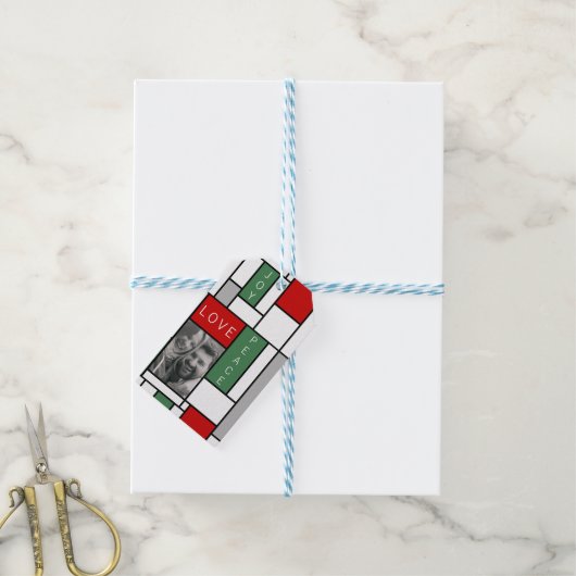 Vrede, liefde, vreugde cadeaulabel (Met Touw)