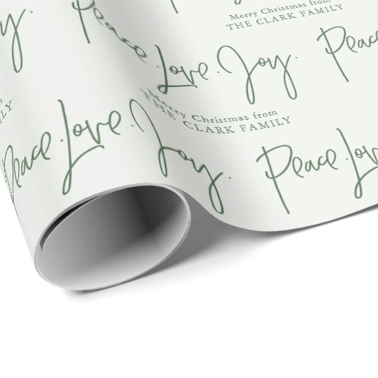 "Vrede Liefde Vreugde" Cadeaupapier (Rol Hoek)