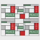 Vrede, liefde, vreugde cadeaupapier (Vlak)