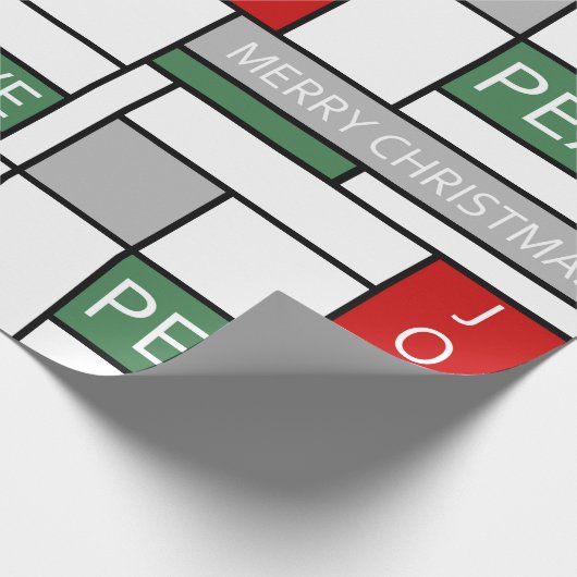 Vrede, liefde, vreugde cadeaupapier (Hoek)