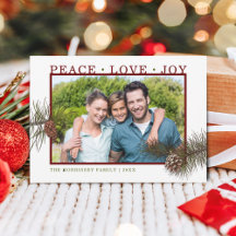 Vrede Liefde Vreugde Dennenappel Foto