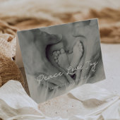 Vrede Liefde Vreugde Elegant Eenvoudig Foto Feestdagen Kaart