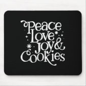 Vrede, liefde, vreugde en kerstkoekjes muismat (Voorkant)