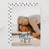 Vrede Liefde Vreugde Feestdagen Verticaal Foto | Z Feestdagenkaart (Voorkant / Achterkant)