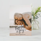 Vrede Liefde Vreugde Feestdagen Verticaal Foto | Z Feestdagenkaart (Staand voorkant)