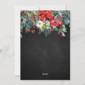 Vrede Liefde Vreugde Festieve Winter Bloemisterij  Feestdagenkaart (Achterkant)