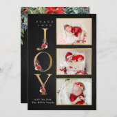 Vrede Liefde Vreugde Festivale Winter Bloemisterij Feestdagenkaart (Voorkant / Achterkant)