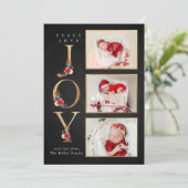 Vrede Liefde Vreugde Festivale Winter Bloemisterij Feestdagenkaart (Staand voorkant)