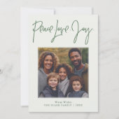 "Vrede Liefde Vreugde" Foto Feestdagenkaart (Voorkant)