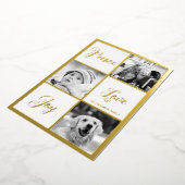 Vrede liefde vreugde Foto Kerst echt   Folie Feestdagenkaart (Gedraaid)