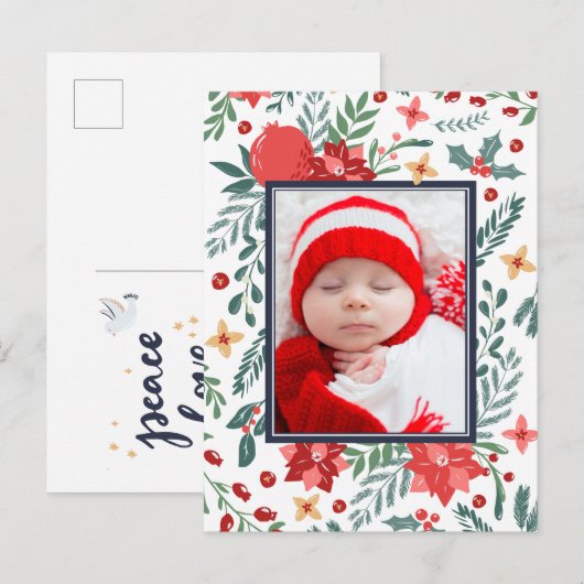 Vrede Liefde Vreugde | Foto Kerstkaart Feestdagenkaart (Voorkant / Achterkant)