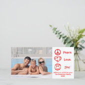 Vrede, Liefde, Vreugde - Fotokaart Feestdagenkaart (Staand voorkant)