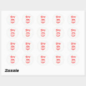 Vrede, Liefde, Vreugde Gezicht - Cirkelsticker Ronde Sticker (Vel)