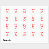 Vrede, Liefde, Vreugde Gezicht - Cirkelsticker Ronde Sticker (Vel)
