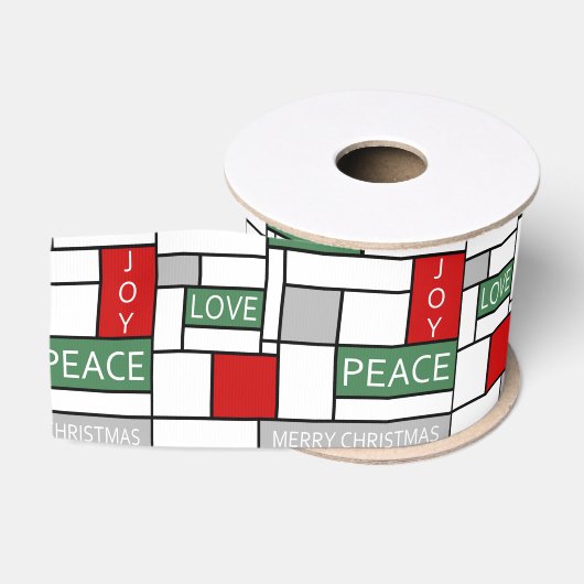 Vrede, liefde, vreugde grosgrain lint (Spoel)