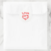 Vrede, Liefde, Vreugde Hart - Cirkelsticker Ronde Sticker (Tas)