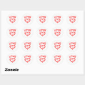 Vrede, Liefde, Vreugde Hart - Cirkelsticker Ronde Sticker (Vel)