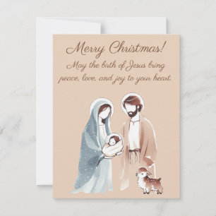 Vrede, Liefde & Vreugde in Christus' Geboorte Wens Kaart