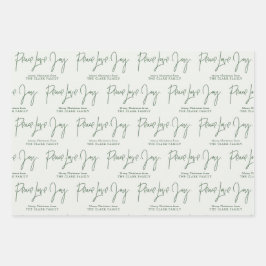 "Vrede Liefde Vreugde" Inpakpapier Vel