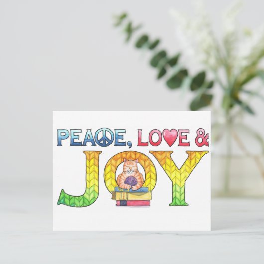 Vrede, Liefde & Vreugde Inspirerend Briefkaart (Staand voorkant)