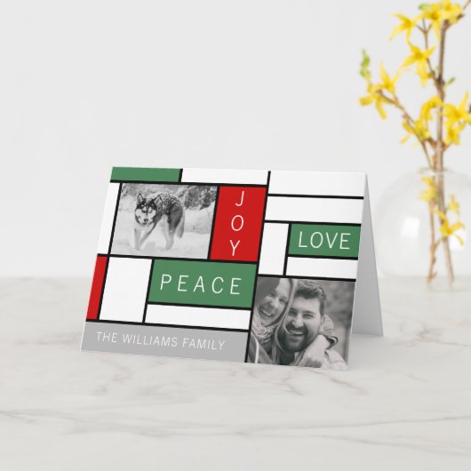 Vrede, liefde, vreugde kaart (Gele Bloem)