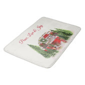 Vrede, Liefde & Vreugde Kerst Trailer Camper Badmat (Gekanteld)