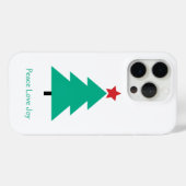 Vrede Liefde Vreugde Kerstboom Aanpasbaar Case-Mate iPhone Case (Achterkant (horizontaal))