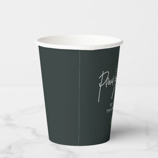 "Vrede Liefde Vreugde" Kerstfeest Papieren Bekers (Rechts)