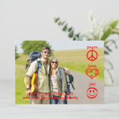 Vrede, liefde, vreugde - kerstkaart (Staand voorkant)