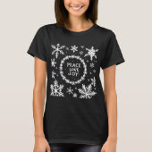 Vrede Liefde Vreugde Kerstmis Feestelijk T-shirt (Voorkant)