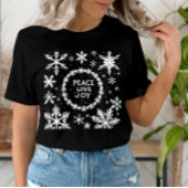 Vrede Liefde Vreugde Kerstmis Feestelijk T-shirt