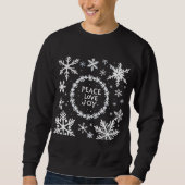 Vrede Liefde Vreugde Kerstmis Feestelijk Trui (Voorkant)