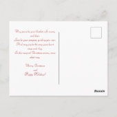 Vrede Liefde Vreugde Kerstmis Feestelijke Vakantie Briefkaart (Achterkant)