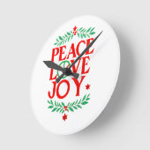 Vrede Liefde Vreugde Kerstmis Feestelijke Vakantie Ronde Klok (Hoek)