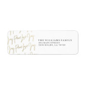 Vrede Liefde Vreugde Kerstmis Labels | Goud (Voorkant)