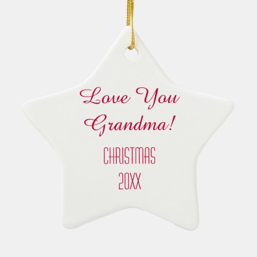 Vrede, Liefde & Vreugde Kerstmis Ornament (Achterkant)