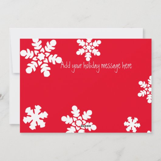 Vrede Liefde Vreugde Kerstmis Uw Foto Rood Script Feestdagenkaart (Achterkant)