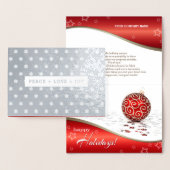 VREDE+LIEFDE+VREUGDE. Luxe Christmas Corporate Folie Kaarten (Display)
