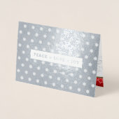 VREDE+LIEFDE+VREUGDE. Luxe Christmas Corporate Folie Kaarten (Voorkant)