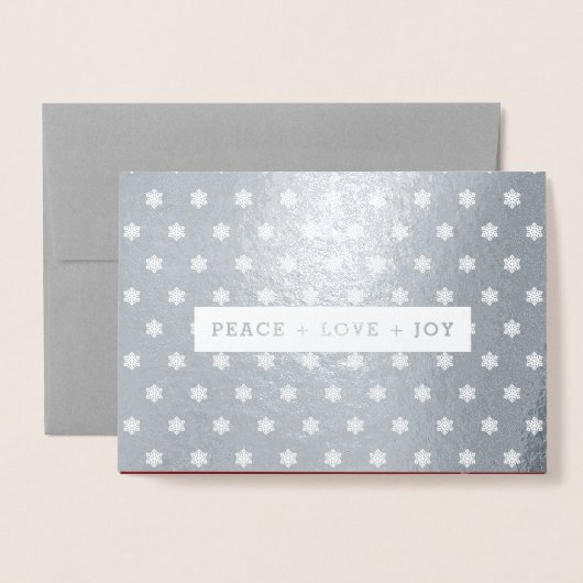 VREDE+LIEFDE+VREUGDE. Luxe Christmas Corporate Folie Kaarten (Voorkant met envelop)