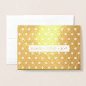 VREDE+LIEFDE+VREUGDE. Luxe Christmas Corporate Folie Kaarten (Voorkant met envelop)