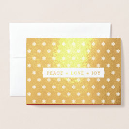 VREDE+LIEFDE+VREUGDE. Luxe Christmas Corporate Folie Kaarten