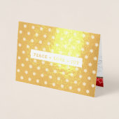 VREDE+LIEFDE+VREUGDE. Luxe Christmas Corporate Folie Kaarten (Voorkant)